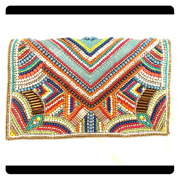 BCBGeneration Handbags - BCBG Beaded Clutch *Brand New*